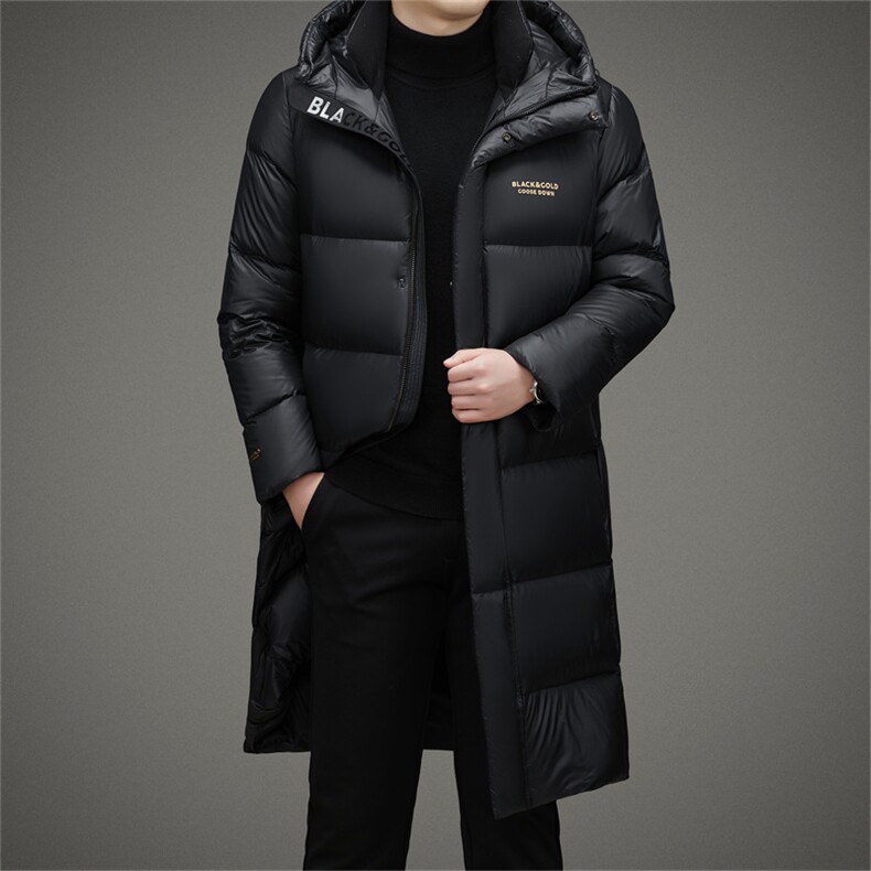 V2621情侣款黑金90白鹅绒长款羽绒服高货自留款P500,男装羽绒服,钱塘207-3