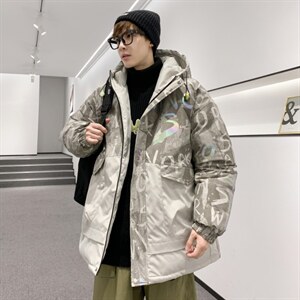 港风2026冬季新款90%白鸭绒中长款连帽羽绒服男XZ109-Y2229-P198,男装羽绒服,星座109