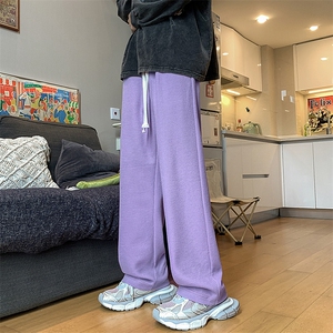 Q2050-TP35控价48秋季新款华夫格青少年运动百搭长裤直筒休闲裤男图片