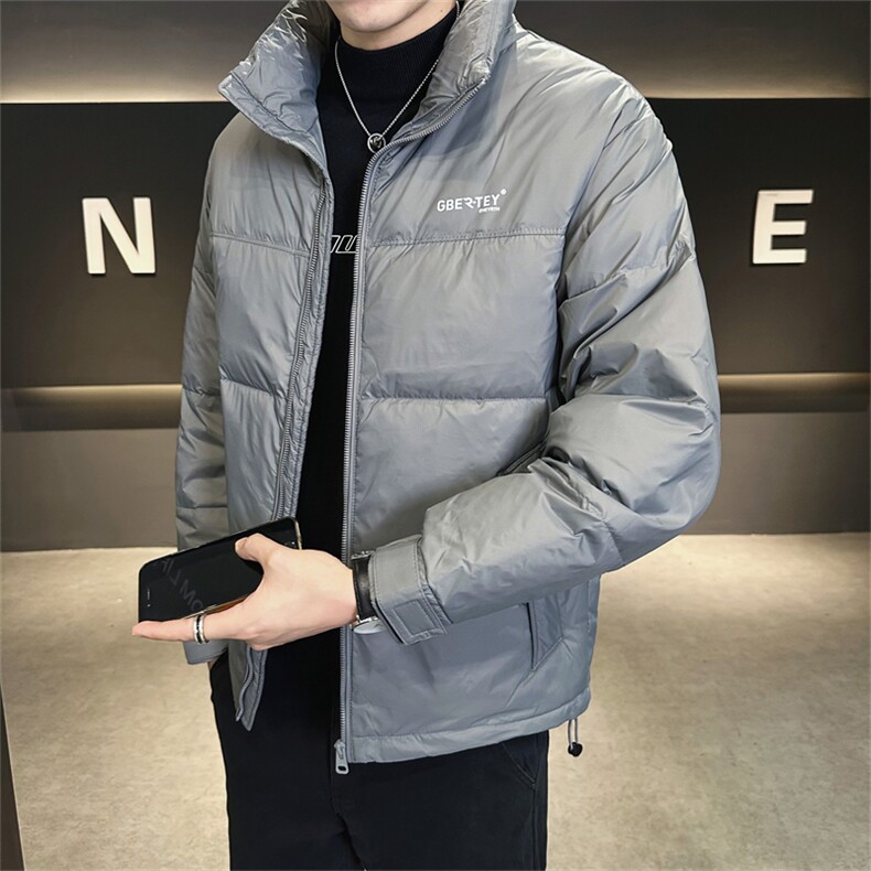 2025数据男士冬季羽绒服立领百搭鸭绒保暖青年夹克外套,男装夹克,电商A225