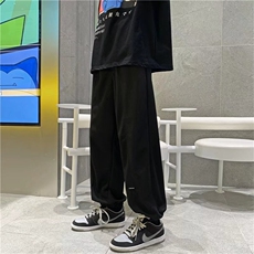 韩版潮流ins宽松百搭灰色束脚休闲运动裤B406P30，男装休闲裤，星座1116-2