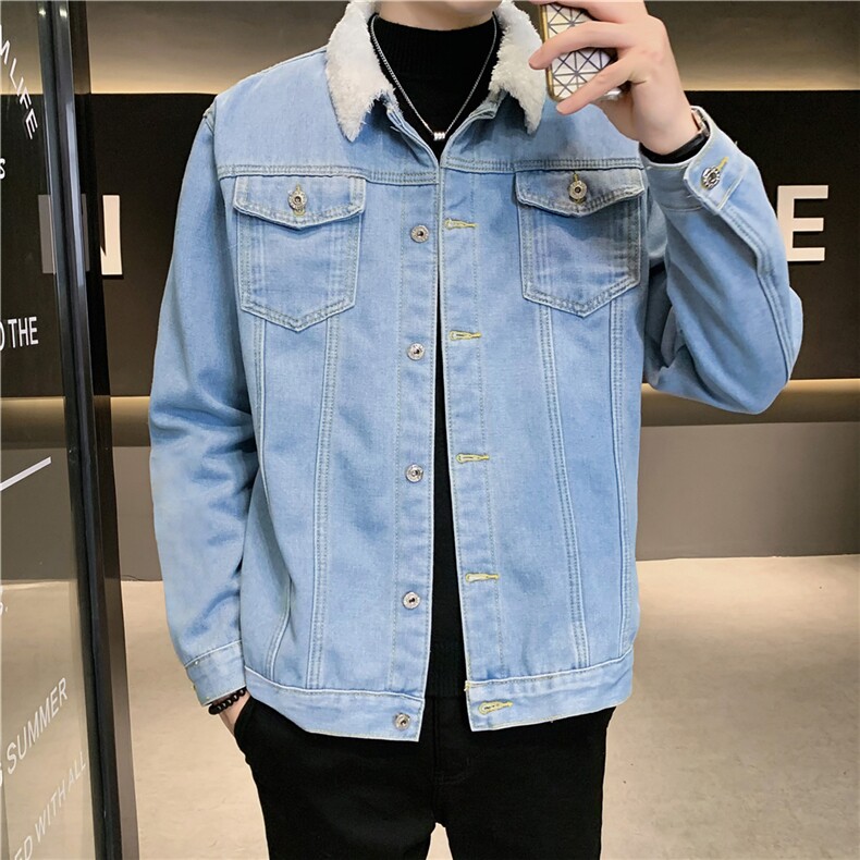 JK617-p68M-5XL控108加绒羊羔绒牛仔夹克CITYBOY,男装夹克,星座103A