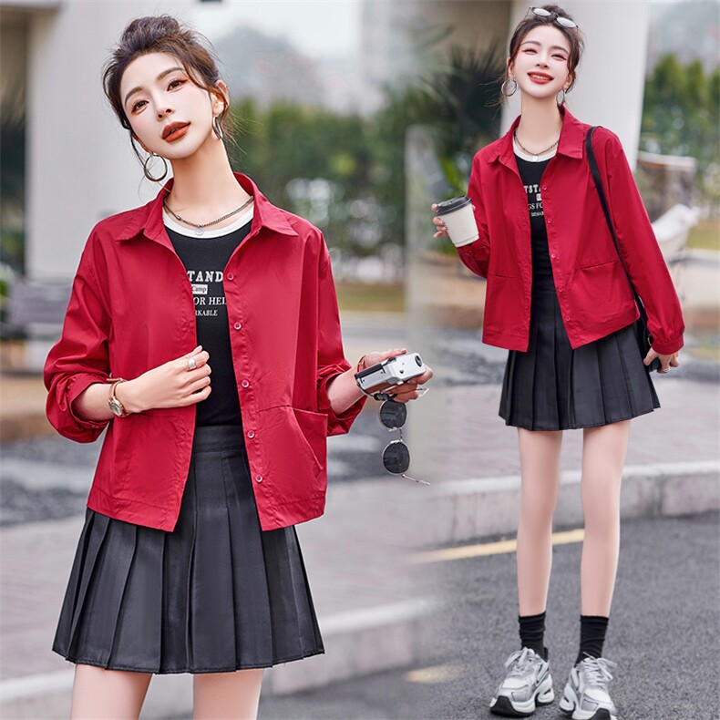 2024年春季时尚休闲气质翻领休闲衬衣，女装衬衫，依恋蒂丝