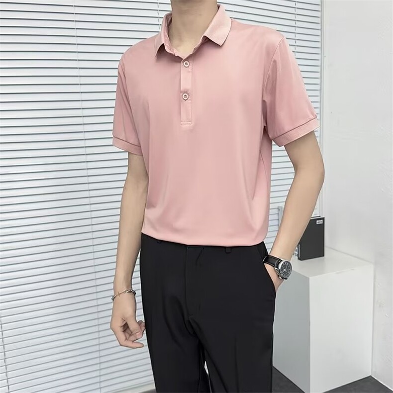 polo衫男短袖T恤翻领夏季男款半袖衣服男士有领韩版立领体恤PL07,男装T恤,星座1116A-2（原606A-1）