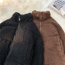 A259-P80立领灯芯绒棉服粗坑条棉衣外套短款，男装棉衣，星座911