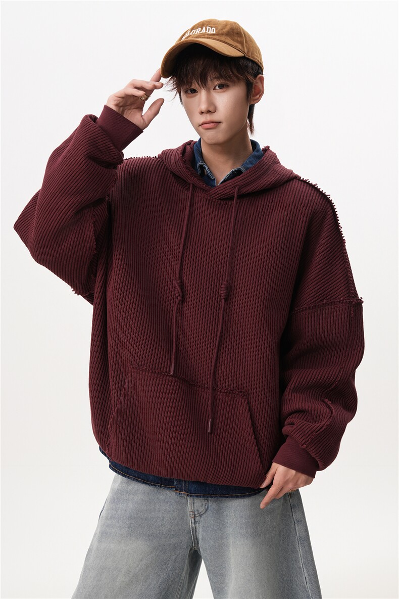 6XL-M美式基础百搭设计感小众宽松连帽卫衣男WY52-P60,男装卫衣,电商D206-1