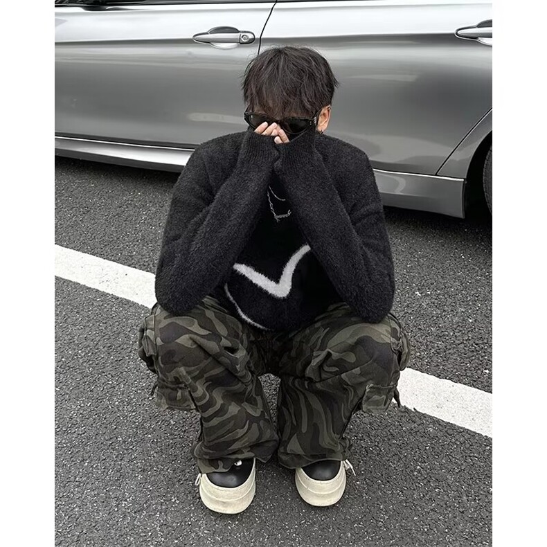 美式复古软糯套头毛衣男秋冬季高级感保暖情侣针织衫潮E11166-p60,男装针织衫/毛衣,星座1008