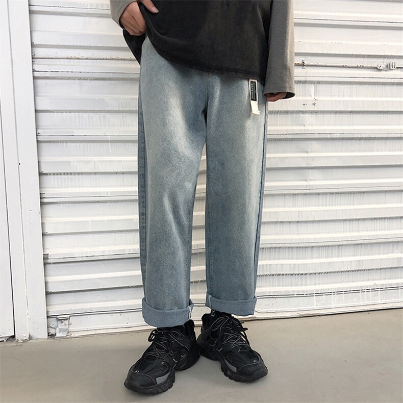2024年新款牛仔裤宽松直筒休闲春秋款潮流夏季裤A161-2-C120-P45,男装牛仔裤,电商A161-2
