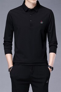 男士卫衣套装春秋季两件套翻领套头休闲服中年爸爸大码运动套装男图片