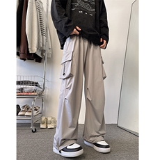 8XL-M特大码冰丝裤男美式工装裤高腰垂感宽松防晒阔腿裤K962P45，男装防晒衣，电商D206-1