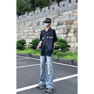 美式高街ins小众破洞牛仔裤货号K755P6578图片