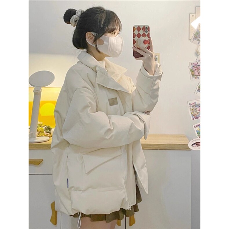 棉衣棉服女2025年新款奶系羽绒棉小众设计感温柔风加厚面包服外套,男装棉衣,星座506A