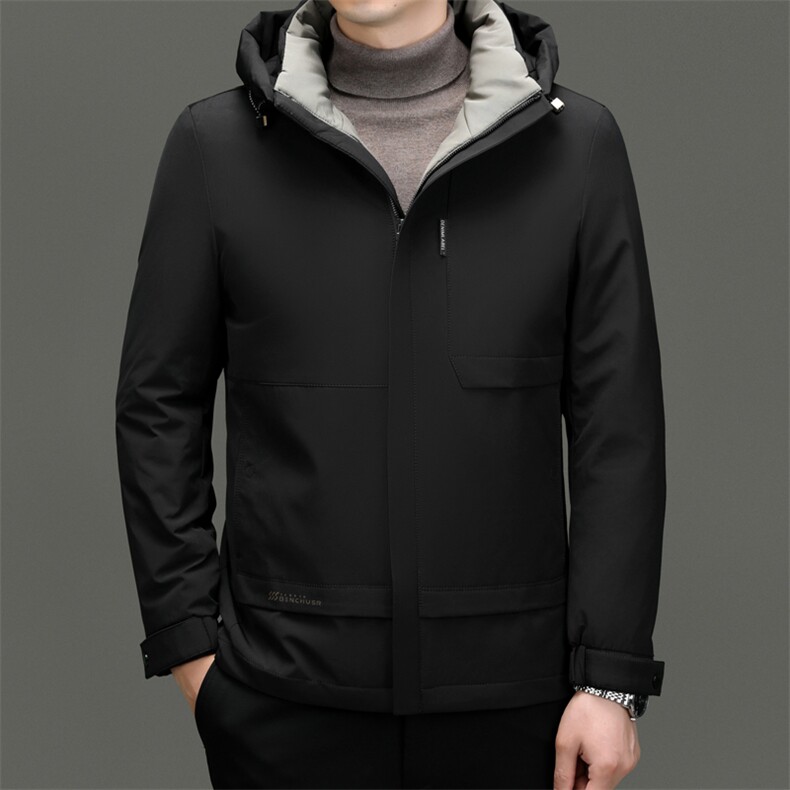 BN2318钱塘2020-2冬季厚款商务百搭中年男士90鸭绒羽绒服P235图片