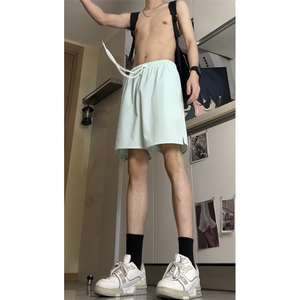 夏季短裤冰丝速干直筒多巴胺运动裤 五分沙滩中裤休闲裤XXK01 P30图片