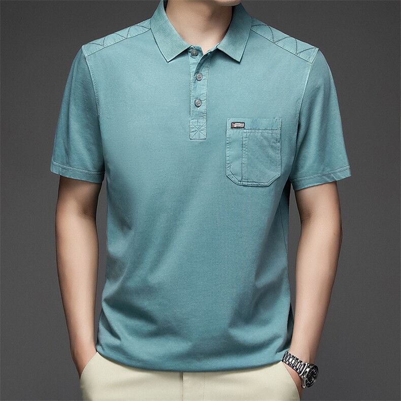 纯棉T恤短袖男2023夏季潮流半袖POLO衫上衣服NX8656-P55,男装Polo衫,星座1105-3