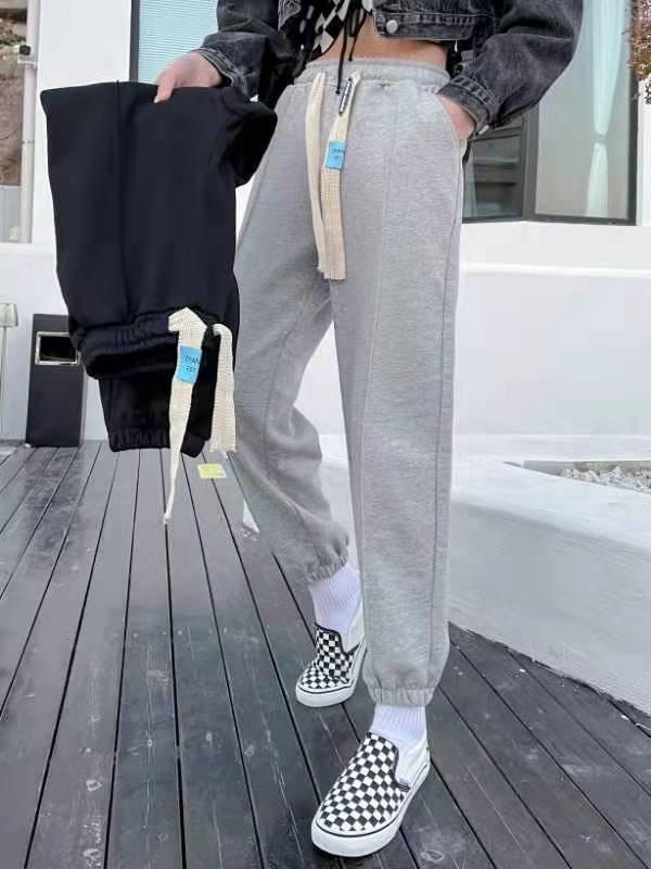 新款时尚百搭显瘦运动风休闲裤,女装休闲裤,L·H·X