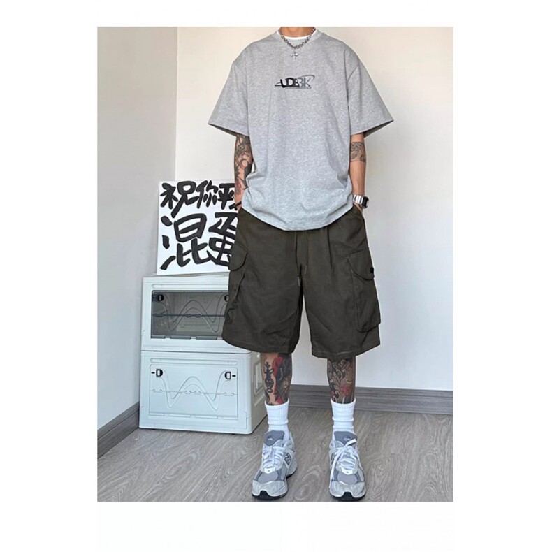 日系cityboy机能工装短裤男夏季百搭宽松潮牌五分裤子,男装牛仔裤,星座506A