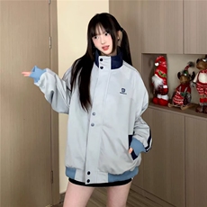 潮流春秋日系复古拼接夹克男女款宽松潮运动棒球服外套HH6108P70，男装夹克，星座1013-5