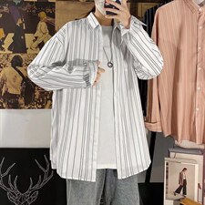 长袖衬衫男港风日系外套C2209P28图片