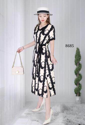 现货！夏季新款碎花雪纺连衣裙，女装连衣裙，时尚蜜码&佳人