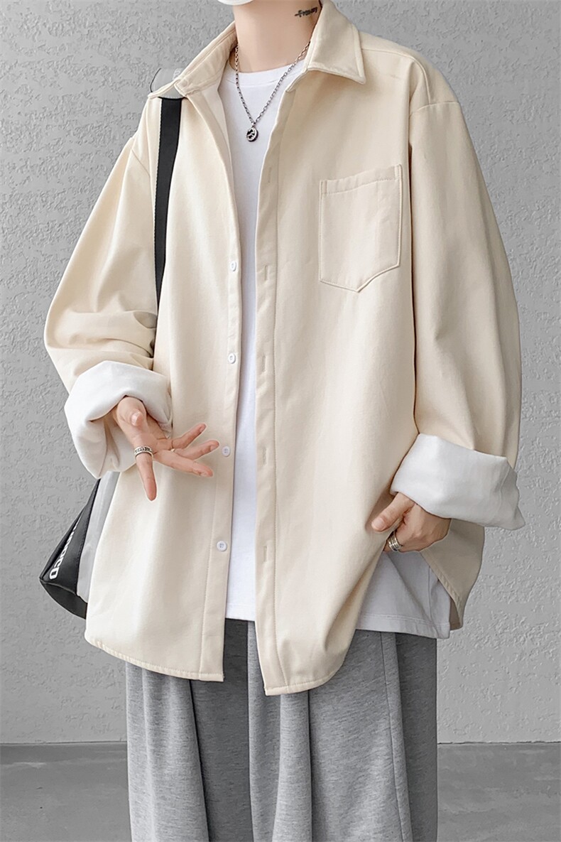 8XL-M长袖衬衫男休闲牛津纺纯棉衬衣打底外套CS517P55控78,男装衬衫,电商D206-1