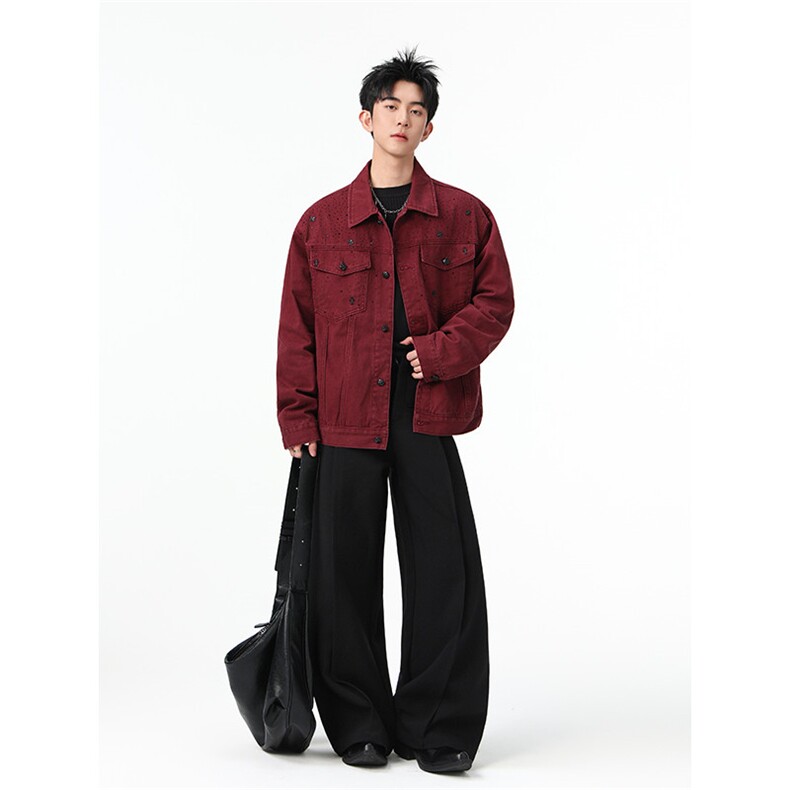 水洗牛仔外套男款春美式痞帅上衣服宽松休闲工装夹克JK1330-P98,男装工装外套,星座1103-3