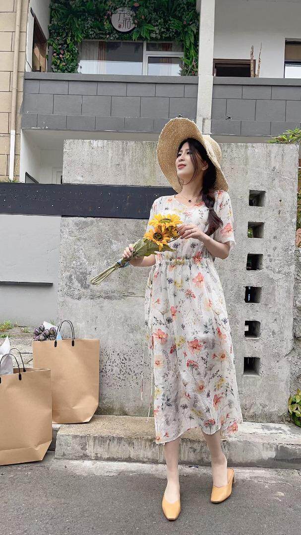 纯苎连衣裙小衫裤子裙子衬衣 时尚风 风淑女风休闲风，女装连衣裙，川哲