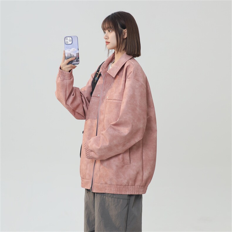 中性风PU皮工装翻领夹克2025秋季痞帅潮流外套XZ301b-2-JK2591P75,男装夹克,星座301B-2（原A443-1）