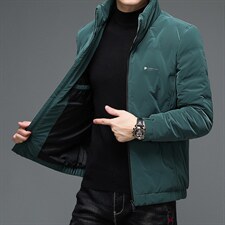 B-N6653冬季男士羽绒服外套男装立领修身白鸭绒保暖潮流帅气P186，男装羽绒服，电商B360