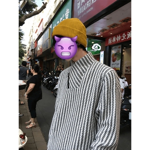 高品质春装新款老钱风美式高街鱼骨纹斜拉链解构高领卫衣长袖t恤图片