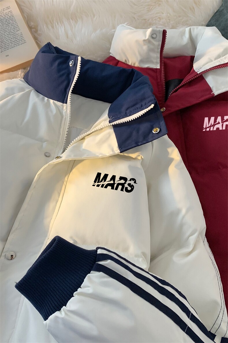 ！2025秋冬新款撞色织带棉衣加厚保暖棉服MY209特P80,男装棉衣,电商B220