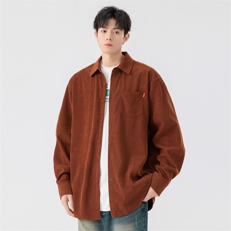 25年春季格子长袖衬衫得物二开衬衣宽松现货DS-C323-1-2388-T批40，男装衬衫，电商C323-1