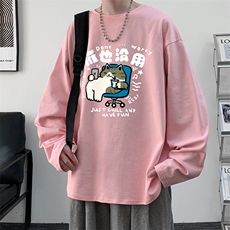 控48重磅230g纯棉长袖t恤男大码圆领卫衣打底衫TX3403-P28，男装T恤，电商A040