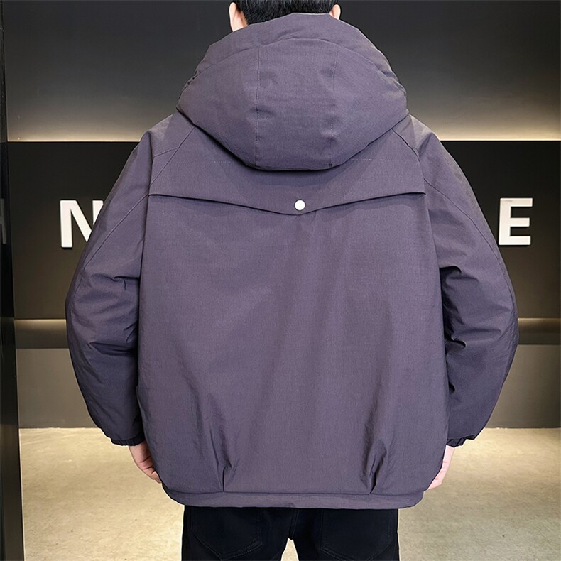白鸭绒羽绒服男外套标50休闲时尚纯色上衣连帽款B317/6085/P245,男装羽绒服,电商B317