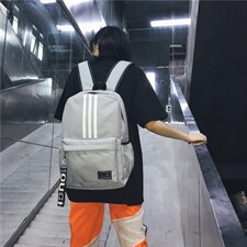 红潮时尚尼龙条纹双肩包运动双肩背包中性包户外包，鞋类箱包，星座510A-2