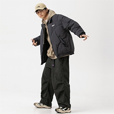2026冬季新款男装日系潮牌纯色宽松休闲棉服加厚外套MY372-F139，男装棉衣，电商A101（原外27）