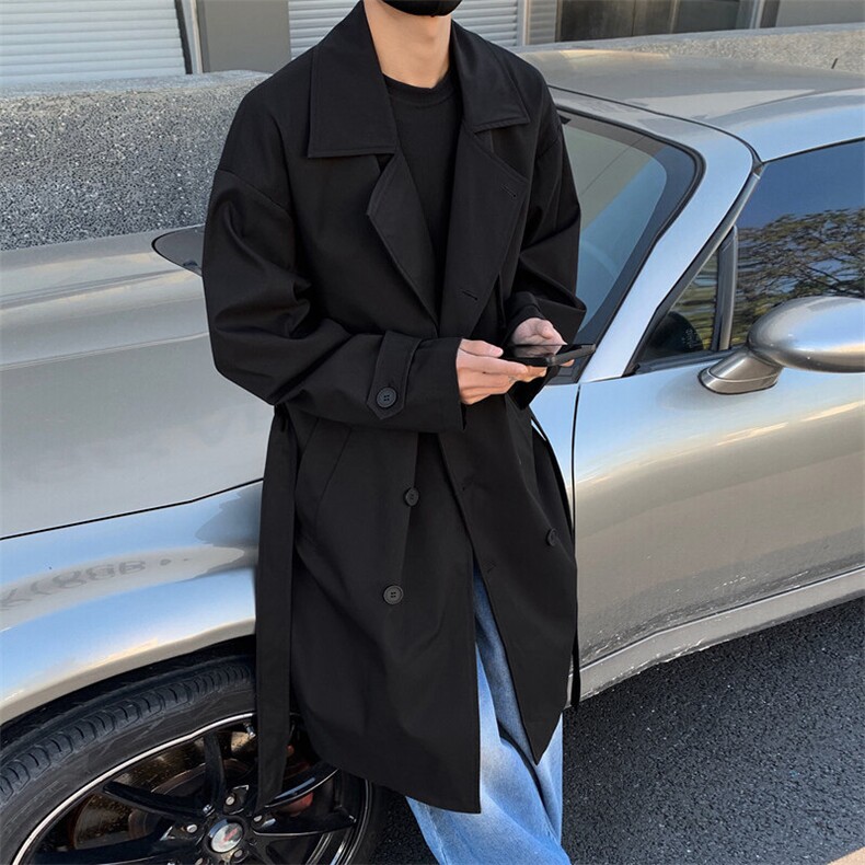 2025秋季新款双排扣风衣男长款上衣外套DSA157B-J2525-P108现货，男装风衣，电商A157B