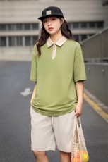 40支双纱珠地240克8色S-3XL65%棉35聚酯纤维男女款T恤衬衫，男装T恤，星座301D-4(原星座1004-4）