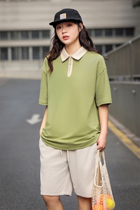40支 双纱珠地240克 8色S-3XL 65%棉 35聚酯纤维 男女款T恤衬衫图片