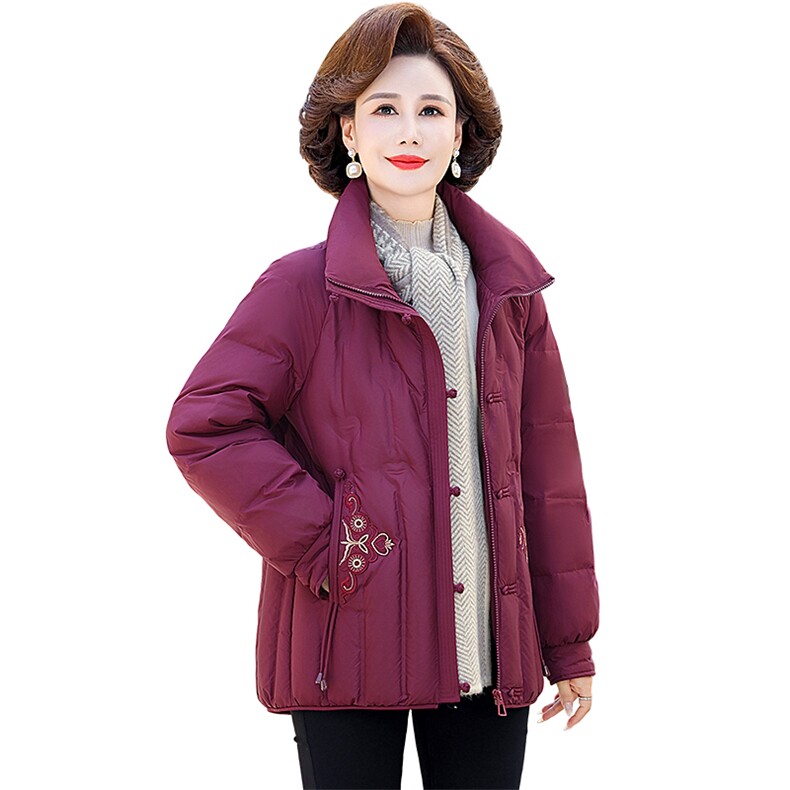 妈妈冬季羽绒服女加厚短款小个子中老年人奶奶保暖外套冬,男装羽绒服,电商B212（原钱塘6029）