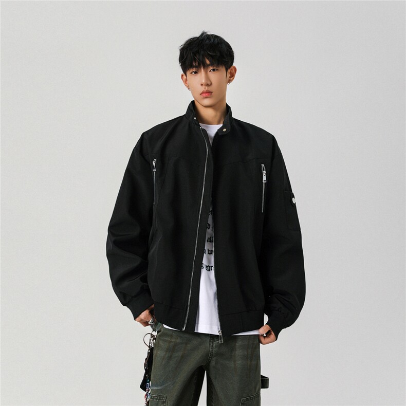 1303B-JK5511-P70128 美式工装飞行服夹克休闲棒球服外套图片