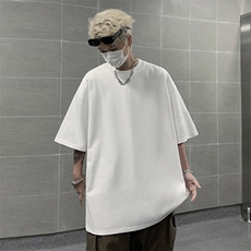 设计感小众港味黑色短袖T恤潮流复古修身显瘦上衣男TX601-特P22，男装T恤，电商A178