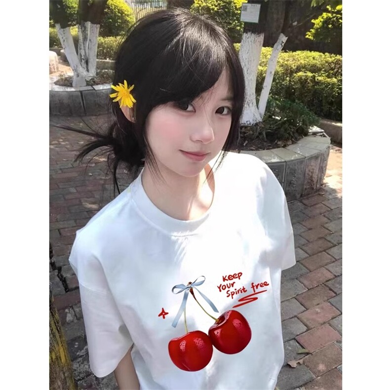 H0700-P30夏季休闲学院风短袖印花t恤女,男装T恤,星座617A-2