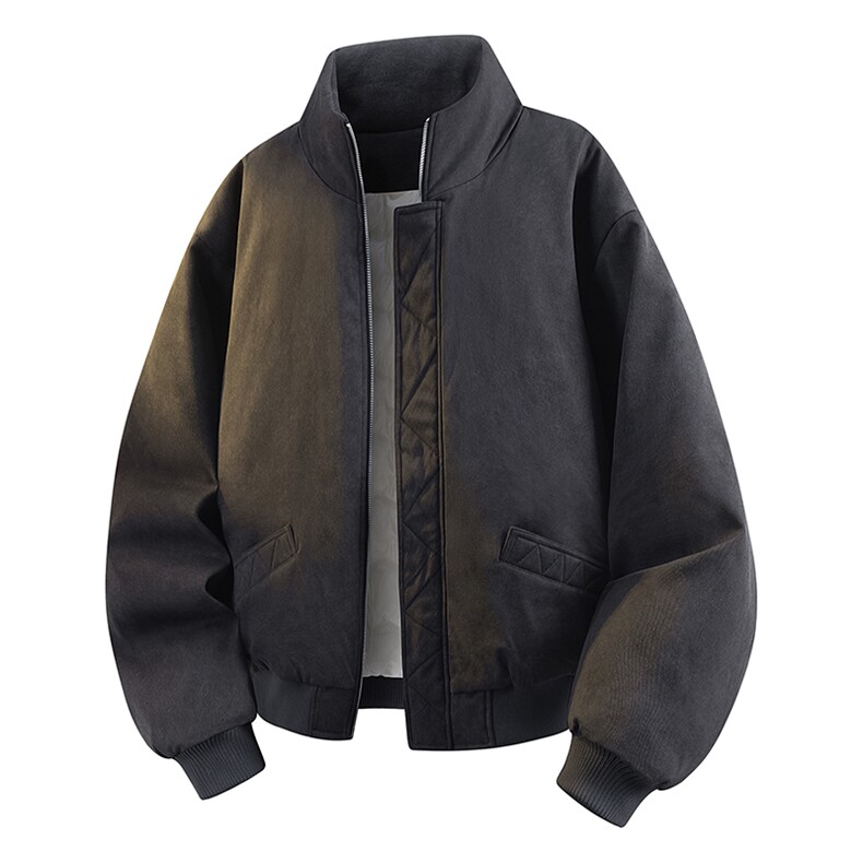 90%绒夹克式羽绒服男立领休闲加厚白鸭绒外套YR007-P205,男装夹克,星座210-1