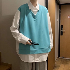 V领套头背心男潮流百搭休闲学院风马甲MC64P38，男装背心/马甲，星座1116-2
