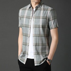 C653 2021年夏季新款男式短袖衬衫男商务休闲高端男装P60图片