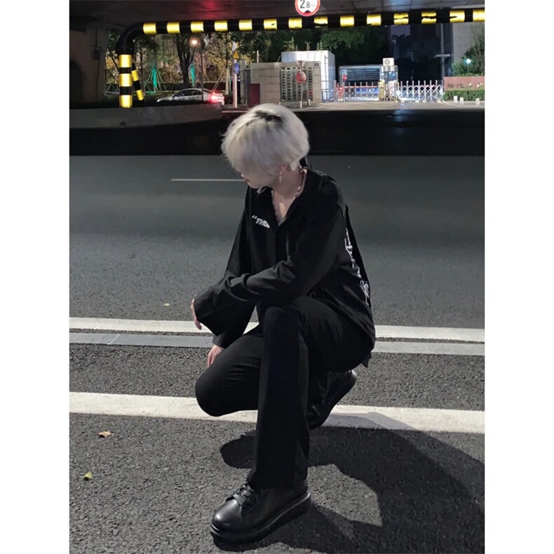 纯色cleanfit冰丝裤子马吉拉那不勒斯西裤高级感痞帅微喇西装裤,男装休闲裤,星座310A-4