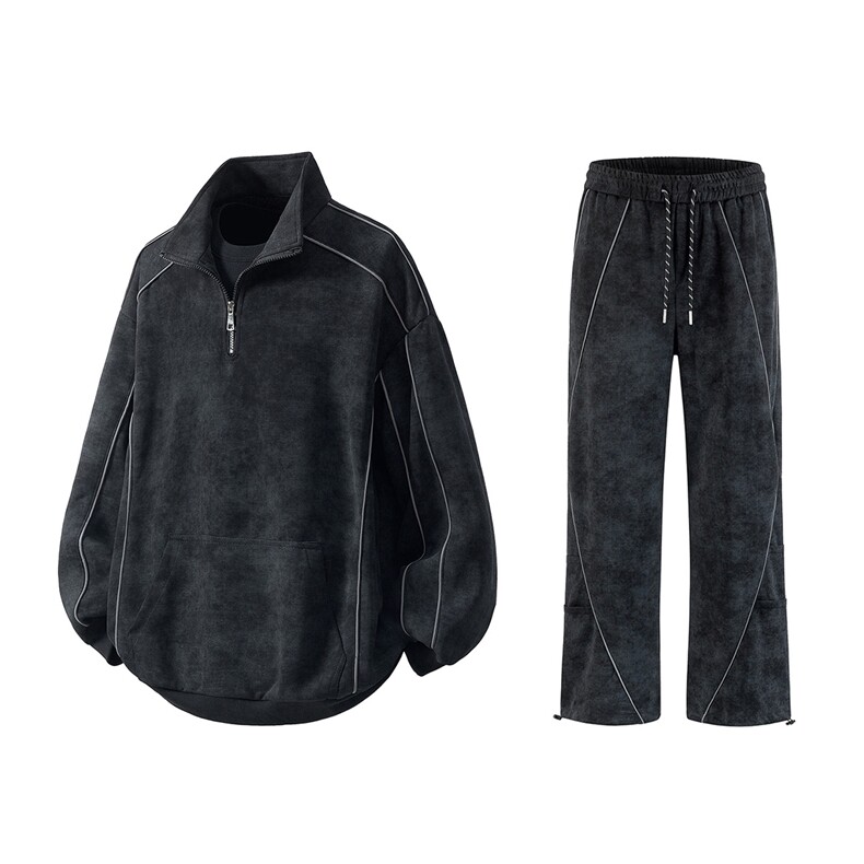 可二开脏脏灰扎染套装大码M-5XL卫衣WY78064P68卫裤WK78065P68，男装休闲套装，星座227-7