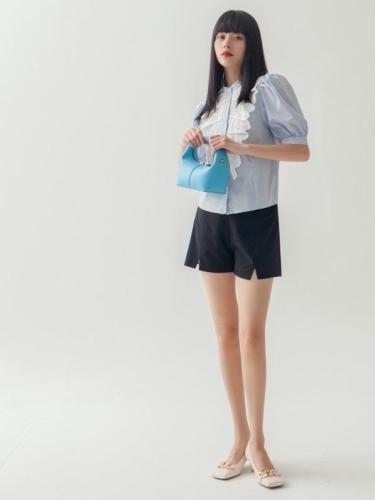 【现货】韩版泡泡袖衬衣2012X1196,女装,parfum labo