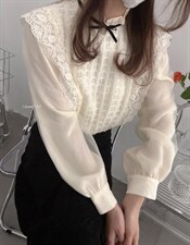 爆-磨毛系列-蕾丝上衣，其它，新袖